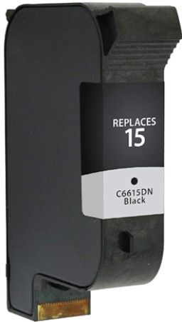 Hyperion C6615DN Black Ink Cartridge Compatible HP Hewlett Packard C6615DN for use with HP Hewlett Packard Deskjet 810C, 812C, 825C, 840C, 841C, 842C, 843C, 845 Series, 920C, 940 Series, 3820/V, Digital Copier 310, Fax 1230 Series, Officejet V40, 5110 Series, PSC 500 Series, 750 and 950 Series; Cartridge yields 500 pages based on 5% coverage (HYPERIONC6615DN HYPERION-C6615DN)