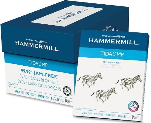 Hammermill 162008 Tidal MP Copy Paper, Paper-Office Paper Global Product Type, 8 1/2 x 11 Size, White Paper Color, 200000 Sheets Per Unit, 92 GE Brightness Rating, 105 International Brightness Rating, Laser Printers, Copiers, Fax Machines, Multifunction Machines Machine Compatibility, UPC 010199062000 (162008 HAMMERMILL162008 HAMMERMILL-162008 HAMMERMILL 162008)