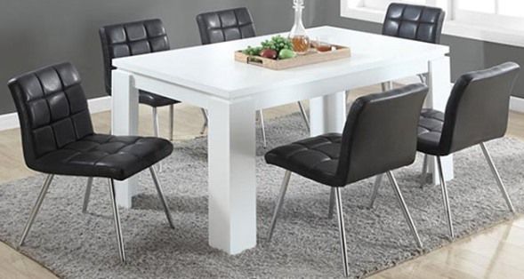 Monarch Specialties I 1056 Dining Table; Modern contemporary styling; Oversized-look legs (6