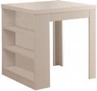 Monarch Specialties I 1345 Counter Height Table with Hollow-Core Hardwood, White finish, Hollow core base provides added storage space, Wood Top Material, Rectangular Shape, 35.5" L x 31.5" W x 35.5" H, UPC 021032288587 (I 1345 I-1345 I1345) 