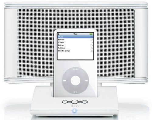 iLUV i188WHT Stereo Docking System - White, Synchronize your iPod with iTune through iLu i188, Easy-to-install and easy-to-use design, Four full-range loudspeakers deliver superior digital sound (I188-WHT I188 WHT I188WH I188W jWIN)