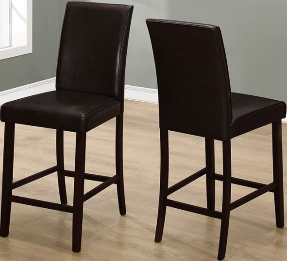 Monarch Specialties I 1901 Two Pieces Dinning Chair; 2 pieces sold together; Counter height (Seat Height from Floor 25