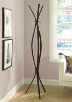Monarch Specialties I 2016 Cappuccino Metal Contemporary Coat Rack; Complete the functionality of your home with this coat rack; Beautiful 72" high metal legs provide sturdy support and bring plenty of stylish storage into your living space; Makes it simple to organize your entryway, hallway or living room; UPC 021032267407 (I2016 I-2016) 