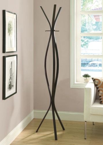 Monarch Specialties I 2016 Cappuccino Metal Contemporary Coat Rack; Complete the functionality of your home with this coat rack; Beautiful 72