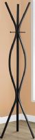Monarch Specialties I 2051 Black Metal Coat Rack; Contemporary design; Offers stylish storage options which includes 2 hanging pegs; Blends well with any décor whether it's your hallway, entryway, home office, bathroom, or bedroom; Fresh white finish; Made in Metal; Weight 11 Lbs; UPC 878218009241 (I2051 I 2051) 