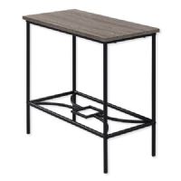 Monarch Specialties I 2075 Twenty-Two-Inch-Tall Accent Table in Dark Taupe Top and Black Metal Finish; Dark Taupe and Black; UPC 680796012533 (I 2075 I2075 I-2075) 