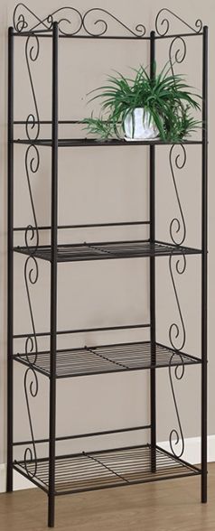 Monarch Specialties I 2103 Cooper BookCase; 4 open metal shelves ideal for storage or to display your favorite accents; Perfect for hallways, bathrooms, kitchens or anywhere where a useful accent shelving piece is needed; Blends well with most decors; Approx weight capacity per shelf: 10-12 lbs; Weight 17 Lbs; UPC 878218005465 (I2103 I 2103)
