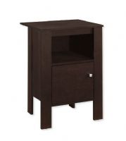 Monarch Specialties I 2135 Accent Table or Night Stand In Cappuccino Finish; UPC 680796001056 (I 2135 I2135 I-2135) 