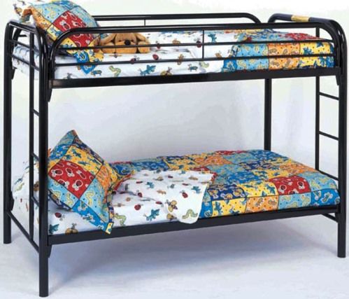 Monarch SpecialtiesI 2230K Black Metal Twin/Twin Bunk Bed Only, Fun space saving design of this black metal twin bunk bed will make a wonderful addition to your childs bedroom, Convenient built in ladders on each side lead up to the top bunk which is surrounded with full length guard rails for extra piece of mind, UPC 021032237738 (I2230K I-2230K)