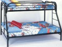Monarch Specialties I 2231K Black Metal Twin/Full Bunk Bed Only, Fun space saving design of this black metal twin/full bunk bed will make a wonderful addition to your child’s bedroom, Convenient built in ladders on each side lead up to the top bunk which is surrounded with full length guard rails for extra piece of mind, UPC 021032237752 (I2231K I-2231K) 