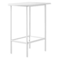 Monarch Specialties I 2376 Twenty-Four-Inch By Thirty-Six-Inch Half-Moon Bar Height Spacesaver Bar Table in White Top and Metal Frame; Contemporary design; Sturdy white metal legs with white table top; Seats up to 2 people; Great for small homes, condos, apartments; UPC 680796000547 (I 2376 I2376 I-2376) 