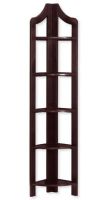 Monarch Specialties I 2417 Seventy-Two-Inch-High Corner Bookcase or Etagere in Cappuccino Finish; Five fixed shelves for plenty of storage and display options; Multi-functional and compact design as a corner accent display unit or bookcase; UPC 680796013233 (I 2417 I2417 I-2417) 