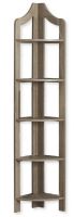 Monarch Specialties I 2418 Seventy-Two-Inch-High Corner Bookcase or Etagere in Dark Taupe Finish; Five fixed shelves for plenty of storage and display options; Multi-functional and compact design as a corner accent display unit or bookcase; UPC 680796013240 (I 2418 I2418 I-2418) 