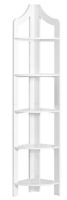 Monarch Specialties I 2419 Seventy-Two-Inch-High Corner Bookcase or Etagere in White Finish; Five fixed shelves for plenty of storage and display options; Multi-functional and compact design as a corner accent display unit or bookcase; UPC 680796013257 (I 2419 I2419 I-2419) 
