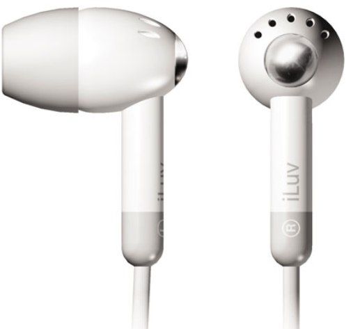 iLUV i301WHT Lightweight In-Ear earphone - White for Your iPod and Many Other Audio Devices, Comfortable to wear, Easy to adjust lead length for maximum comfort, Ultra lightweight in-ear design with in-line volume control (I301-WHT I301 WHT I301WH I301W jWIN)