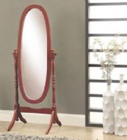Monarch Specialties I 3101 Walnut Oval Cheval Floor Mirror; Will be a lovely addition to your contemporary master bedroom; Functional piece features an oval shaped mirror glass, with swivel motion for adjustability and ease of use; Dimensions 23"L x 20"W x 59"H; Weight 21 lbs; UPC 021032025571 (I3101 I-3101) 