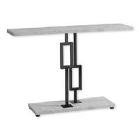 Monarch Specialties I 3267 Forty-Eight-Inch-Long Accent Table with Gray Cement Top and Black Nickel Metal Frame; Versatile console table to use in a hallway, entryway, living room, or office; Modern and compact style suitable for small homes; UPC 680796013684 (I 3267 I3267 I-3267) 