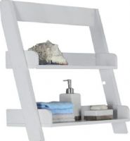 Monarch Specialties I 3439 White 24"H Wall Mount Shelf, Crafted from Particle Board, Blends well with most decor, Contemporary wall unit space saver, 25" L x 9" W x 24" H Overall, UPC 878218003751 (I 3439 I-3439 I3439) 