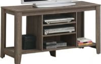 Monarch Specialties I 3528 Dark Taupe Reclaimed-Look 48"L TV Console, Crafted from Particle Board & Laminate, Adjustable center shelves, Hollow flat surface Accommodate up to 48" TV, Fashionable dark taupe reclaimed Wood look, 48" L x 17" W x 24" H Overall, UPC 878218001191 (I 3528 I-3528 I3528)  