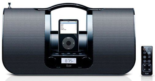 iLUV i552BLK Portable AM/FM Radio and Docking Speaker System for Your iPod and Other Digital Audio Devices - Black, Completely self-contained for portable operation, Enhances the richness of your iPod sound with jAura acoustic speaker technology (I552-BLK I552 BLK I552BL I552B jWIN)