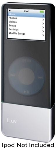 iLUV i602BLK Lithium Polymer Battery for iPod nano and Skin - Black, Built-in high-capacity rechargeable lithium polymer battery extends the playback time of iPod nano up to a maximum of 66 hours (I602-BLK I602 BLK I602BL I602B jWIN)