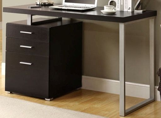 Monarch Specialties I 7026 Cappuccino Left or Right Facing Computer Desk, Scratch resistant laminate top, Left or right facing configuration, 2 storage drawers (inside dims: 15