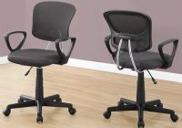 Monarch Specialties I 7262 Grey Mesh Juvenile Multi Position Office Chair; Certified for commercial and home use (BIFMA standards); Weight Capacity: up to 300 lbs; Back and seat upholstered in durable and breathable commercial grade dark grey mesh fabric with a thick cushioned seat; Ergonomic curved back rest and textured arm rests to provide a comfortable posture; UPC 878218009319 (I7262 I 7262) 
