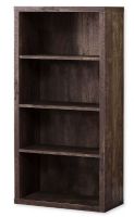 Monarch Specialties I 7404 Forty-Eight-Inch-High Bookcase in Brown Reclaimed Wood Finish With Adjustable Shelves; Features three adjustable center shelves with a fixed bottom shelf; Modern industrial style; UPC 680796012946 (I 7404 I7404 I-7404) 