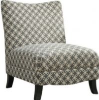 Monarch Specialties I 8113 Grey "Circular" Fabric Accent Chair, Linen-like fabric upholstery, Gray and white interlocking circle pattern, 26" W x 22" D x 16" H Seat dimensions, 32" W x 27" D x 32" H Overall, UPC 878218001900 (I 8113  I-8113 I8113) 