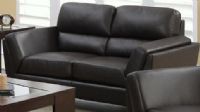 Monarch Specialties I 8202BR Dark Brown Leather Loveseat with Chrome Legs, 17" Seat Height, 21"W x 22.5"D Seat, 450 lbs. Max weight capacity, Finished in an elegant Dark Brown bonded leather, Adds extra seating to any living space, Blends well into any decor, 64"W x 36"D x 36"H Overall, UPC 878218003959 (I 8202BR I-8202BR I8202BR I 8202 I-8202 I8202) 