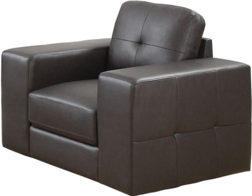 Monarch Specialties I 8221br Chair Dark Brown Bonded Leather Match Generously Padded For 5437