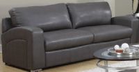 Monarch Specialties I 8503GY Charcoal Grey Bonded Leather / Match Sofa, 3 Seating Capacity, 3 Comfortably seats, Standard Design, Metal Frame Material, Faux leather Upholstery Material, Finished in an elegant bonded leather, Generously padded seat and seat back, Removable back cushions, UPC 878218002235 (I8503GY I-8503GY I 8503GY) 