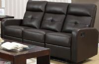 Monarch Specialties I 85BR-3 Reclining - Sofa Brown Bonded Leather / Match, Left and right facing seats recline for added relaxation, Upholstered in Bonded Leather, Modular compact size easy to move and arrange, Comfortably seats up to 3 people, Comes in 3 separate pieces, 19" Seat Height, 74" L x 35" W x 41" H Overall, UPC 878218004888 (I 85BR 3 I-85BR-3 I85BR3 I 85BR I-85BR I85BR) 