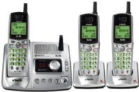 Vtech IA5878  Three Handset cordless Phone Systemm with Digital Answering Device & Caller ID, 5.8 GHz / 900 MHz Transmission Band, 30-channel Auto Scanning, Keypad Dialer Type, Handset Dialer Location, Pulse, tone Dialing Modes, 20 names & numbers Phone Directory Capacity, 1 Dialed Calls Memory, 9 Speed Dial Capacity, 45 names & numbers Caller ID Memory, Digital Answering System Type, 15 min Recording Capacity (IA-5878 IA 5878)