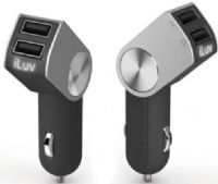 iLuv IAD610BLK DualPin Two-port USB Car Charger for Apple Devices, Black; Fits with iPad Air 2, iPad Air, iPad 4, iPad 3, iPad 2, iPad, iPad mini 3, iPad mini 2, iPad mini, iPhone 6 Plus, iPhone 6, iPhone 5s, iPhone 5c, iPhone 5, iPhone 4S, iPhone 4, iPhone 3GS, iPhone 3G, iPhone,iPod touch (1st, 2nd, 3rd, 4th, and 5th gen.), iPod nano (1st, 2nd, 3rd, 4th, 5th, 6th, and 7th gen.); UPC 639247742765 (IAD610-BLK IAD-610BLK IAD610)  