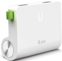 iLuv IAD710UULWH Universal RockWall Two-port USB Wall Charger, White; Fits with All iPhone, all iPad Air, all iPad, all iPod, all Samsung devices, all Kindle devices, most smartphones and tablets; Dual USB ports to quick charge two mobile devices simultaneously; Delivers 15.5W total; Swiveling plug base allows flexible placement; Input AC 100~240V, 50/60Hz; Output DC 5V, 3.1A (15.5W); UPC 639247744400 (IAD-710UULWH IAD 710UULWH IAD710UUL IAD710)  