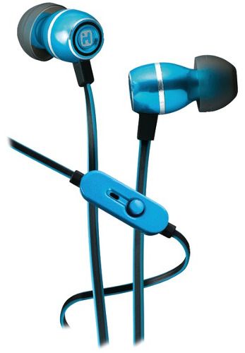iHome IB18L Model iB18 Noise Isolating Metal Earphones with In-line Mic, Blue; 1.2 meter flat cable with 3.5mm stereo plug; Remote and Pouch; Durable metal housing provides detailed, dynamic sound and enhanced bass response; Detachable ear cushions fit a variety of ear sizes; UPC 047532904567 (IB 18 L IB 18L IB18 L IB-18-L IB-18L IB18-L)