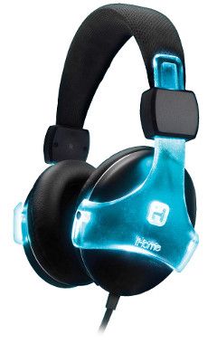 iHome IB37BC Color-Changing Over-the-Ear Headphones With Built In Mic, Black; Provides detailed, rich audio; Cool color changing headphone effects in multiple colors; Padded and adjustable headband; Stylish flat cable; Dimensions 7.8