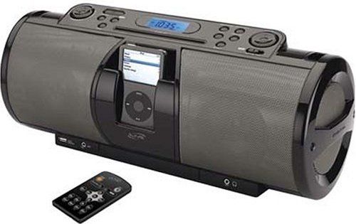 GPX IBCD3816DT iLive CD3816 Remanufactured Boombox with iPod Docking Station, Recharge Circuit for iPod mini, nano, photo, and video, Slot-Load CD Player, Plays CD/CD-R/RW Audio Tracks, Programmable Tracks (IBCD-3816DT IBCD 3816DT IBCD3816D IBCD3816 CD3816)