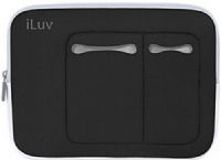 iLuv iBG2000-BLK Mini Laptop Sleeve, Black Fits with iPad and 7-10.2” mini laptops, Water resistant neoprene offers essential protection, Smooth pocket interior to avoid scratches, Secure lip keeps laptop in place, Padded to protect your laptop from bumps and dents, Additional exterior pockets for electronic essentials, UPC 639247783010 (IBG2000BLK IBG2000 BLK IBG-2000BLK IBG 2000BLK) 