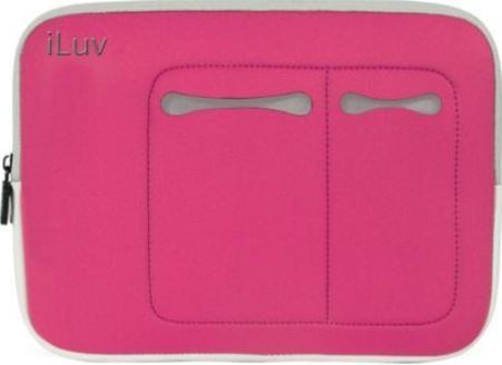 iLuv iBG2000-PNK Mini Laptop Sleeve, Pink Fits with iPad and 7-10.2 mini laptops, Water resistant neoprene offers essential protection, Smooth pocket interior to avoid scratches, Secure lip keeps laptop in place, Padded to protect your laptop from bumps and dents, Additional exterior pockets for electronic essentials, UPC 639247783089 (IBG2000PNK IBG2000 PNK IBG-2000PNK IBG 2000PNK)