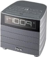 iHome IBN20GC Wireless Bluetooth USB FM Clock Radio, Gunmetal; Wake or sleep to Bluetooth audio, FM radio or 4 tones; Wirelessly stream music from Apple iPad, iPhone, iPod touch, Android, Blackberry and other Bluetooth-enabled devices; Charge mobile devices via USB port radio jack; FM radio with 6 station memory presets; UPC 047532902440 (IBN-20GC IBN 20GC IB-N20GC IBN20G) 