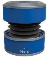 Ihome IBT60LY iHome Bluetooth Rechargeable Mini Speaker System; Color Blue; Built-in rechargeable battery; Vacuum bass design provides surprising volume and bass response in a small space-saving stereo speaker system that fits in your hand; UPC 047532908350 (IBT 60 LY IBT 60LY IBT60 LY IBT-60-LY IBT-60LY IBT60-LY) 