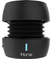 iHome IBT72BC Model iBT72 Bluetooth Rechargeable Mini Speaker System, Black; Wirelessly stream music from iPad, iPhone, iPod touch, Android, Windows and other Bluetooth enabled devices; UPC 047532905854 (IBT 72 BC IBT 72BC IBT72 BC IBT-72-BC IBT-72BC IBT72-BC IBT-72 IBT 72) 
