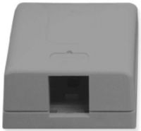 ICC IC107SB1GY Surface Mount Box, 1-Port, Gray, Provides a clean modular surface mount outlet solution of voice, data, and other communication needs to the work area for commercial or residential applications (IC107SB1-GY IC107SB1G IC107SB1 IC-107SB1GY) 
