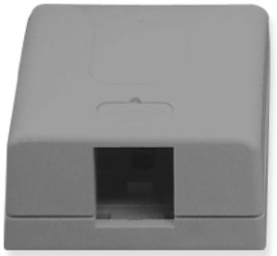 ICC IC107SB1GY Surface Mount Box, 1-Port, Gray, Provides a clean modular surface mount outlet solution of voice, data, and other communication needs to the work area for commercial or residential applications (IC107SB1-GY IC107SB1G IC107SB1 IC-107SB1GY)