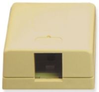 ICC IC107SB1IV Surface Mount Box, 1-Port, Ivory, Provides a clean modular surface mount outlet solution of voice, data, and other communication needs to the work area for commercial or residential applications (IC107SB1-IV IC107SB1I IC107SB1 IC-107SB1IV) 