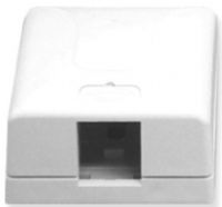 ICC IC107SB1WH Surface Mount Box, 1-Port, White, Provides a clean modular surface mount outlet solution of voice, data, and other communication needs to the work area for commercial or residential applications (IC107SB1-WH IC107SB1W IC107SB1 IC-107SB1WH) 