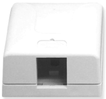 ICC IC107SB1WH Surface Mount Box, 1-Port, White, Provides a clean modular surface mount outlet solution of voice, data, and other communication needs to the work area for commercial or residential applications (IC107SB1-WH IC107SB1W IC107SB1 IC-107SB1WH)
