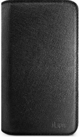 iLuv ICA7J363BLK J-Style Leather Wallet Carrying Case for iPhone 5/5s, Black; Crafted from full-grain, top-grade leather with a saffiano finish; Three credit card slots, one ID window, and two larger pockets, this case allows you to carry more without the added bulk; UPC 639247797567 (ICA7J363-BLK ICA7J363 BLK ICA-7J363BLK ICA7J-363BLK) 